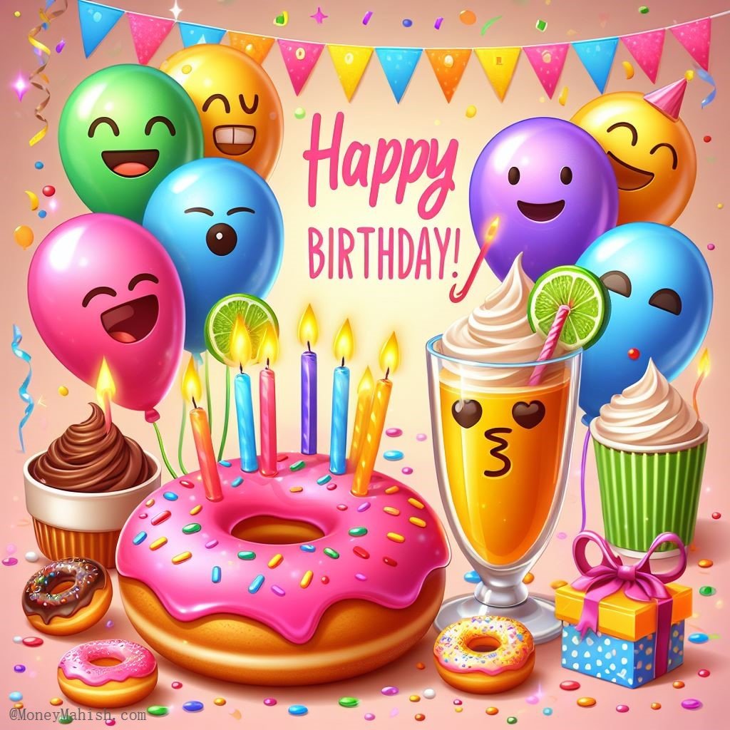 happy birthday donuts cake images full HD