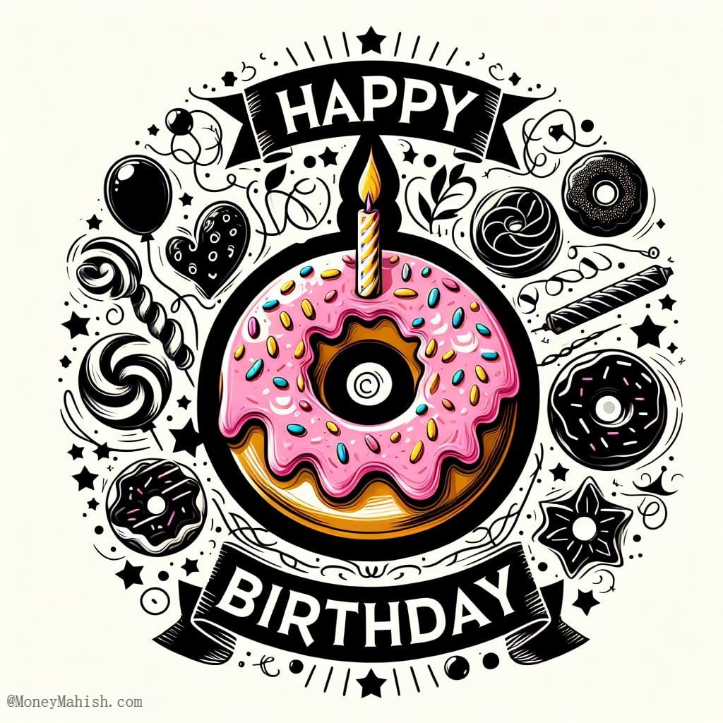 Happy Birthday Donuts Cake Free Images 8k HD