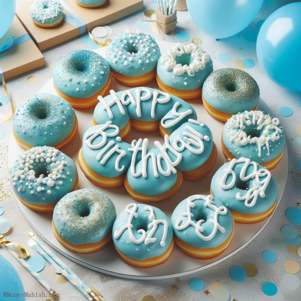 Happy Birthday Donuts Cake Free Images 8k HD